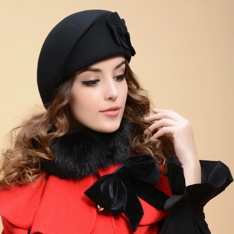 Fashion Hat Patchwork Wool Felt Jazz Fedora Hat Women Unisex Wide Brim Panama Party Trilby Cowboy Cap Men Gentleman Wedding Hat