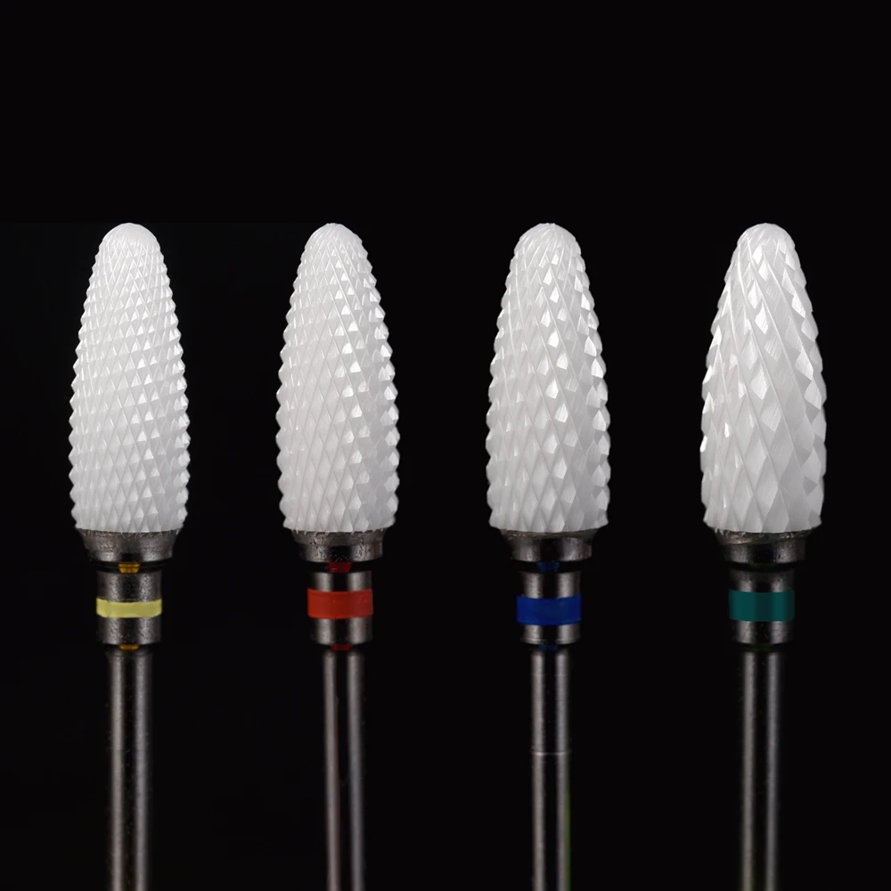KADS 3/32 &quotсреднее пламя Cuspidal Nail Art Drill Bit Polish Tool керамический Монтаж шлифовальный