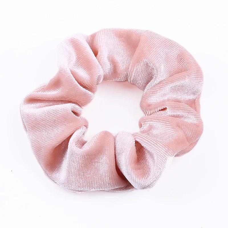 41-5pcs 5-10-15-20pcs Корея бархат резинка для волос резинки для волос одноцветное Цвет Для женщин девочек Головные уборы хвост держатель женские аксессуары для волос - Цвет: 41-5pcs