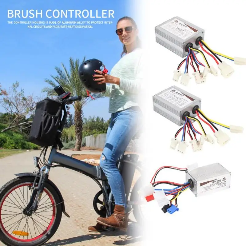 24V 36V 48V 250W 350W 500W DC Electric Bike Motor Brushed Controller Box for Electric Bicycle Scooter E-bike Accessory