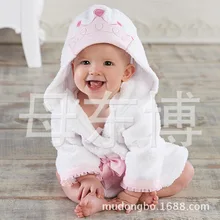 Детские Банные халаты с изображением мышки и лисы; банный халат с изображением животных для малышей; Банное полотенце; Мантия с рисунком кролика; пляжное банное полотенце