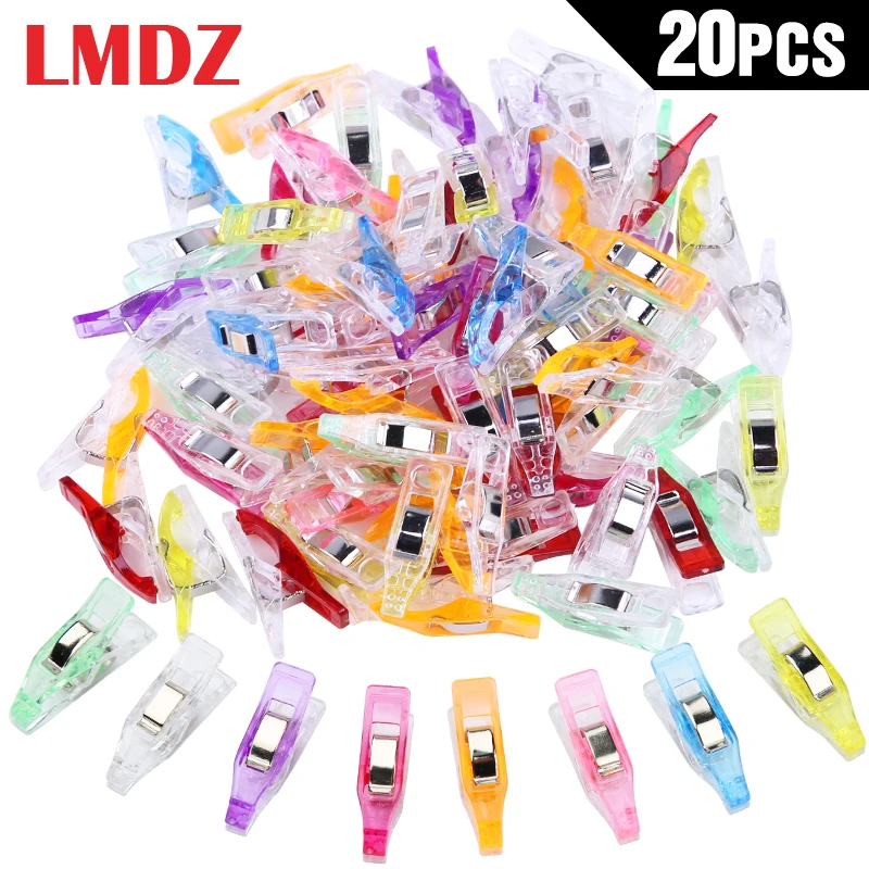 LMDZ 20 шт., универсальные мини-клипсы для шитья, зажимы для вязания, универсальные - изображение