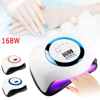 

168W Nail Lamp Professional UV Led Nail Dryer Manicure Pedicure Nail Art Machine Tool for Gel Polish Curing