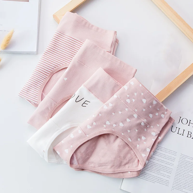 LANGSHA Plus Size M-5XL Panties Women Cotton High Waist Slimming Underwear Girls Seamless Briefs Sexy Female Breathable Lingerie