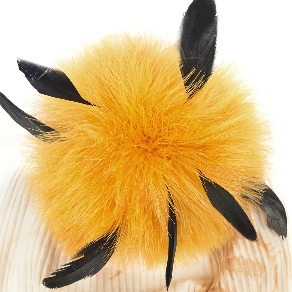 Geebro Новая зимняя женская шапка с галстуком-красителем Повседневная однотонная 15 см страусиное меховое шапка с помпоном женская шапка теплая хлопковая Женская вязаные шапочки зимние, шапки