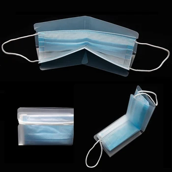

5/10pcs Dustproof Mask Folder Container Foldable Disposable Windproof Face Masks Safe Pollution Free Mask Storage Box Organizer
