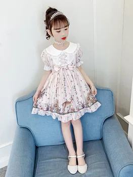 

Summer платье лолита винтажное хлопковое нарядное платье девочке Pink Prom Wedding Dresses платья для подростков милая одежда