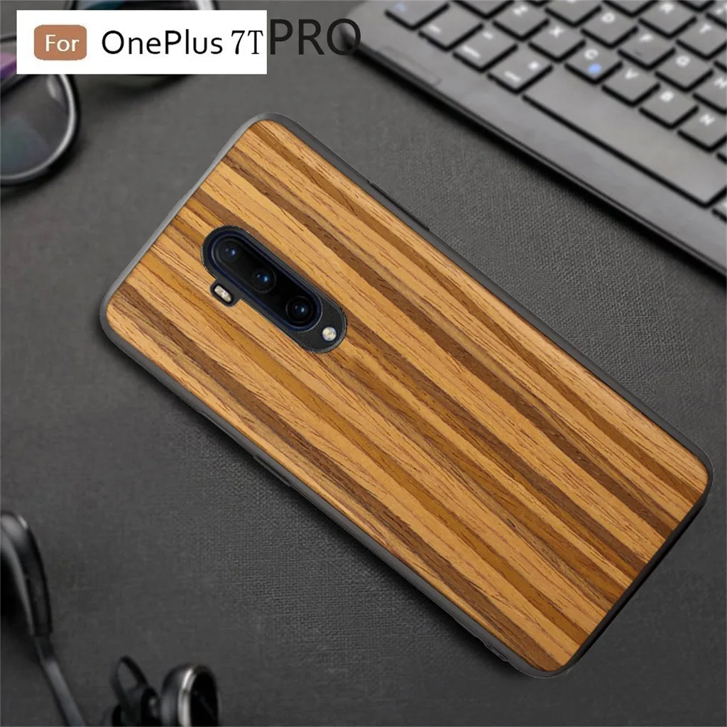 1x чехол для телефона Oneplus Деревянный премиум класса Уникальный защитный 7T Pro