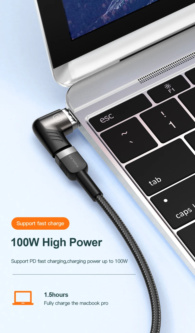 KUULAA USB Type C Cable To Type-C Magnetic Adapter For Macbook Samsung S8 S9 OnePlus 5 5T 6 Fast Charging Magnet USB-C Connector hdmi phone adapter