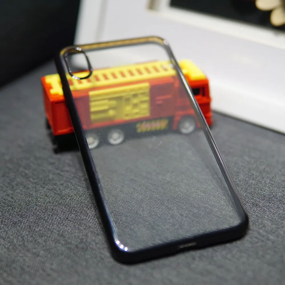 Black Роскошный силиконовый мягкий чехол для телефона с покрытием для iPhone 7, 8 Plus, 6, 6 S Plus, прозрачный чехол из материала tpu для iPhone 11Pro Max, чехол, Coque - Цвет: Black