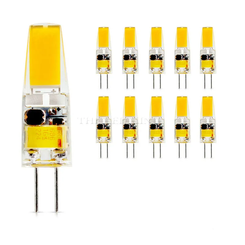 10 шт. светодиодный G4 G9 затемнения светильник 220V AC DC 12V COB 3 Вт 6 SMD 2835 Светодиодный ing