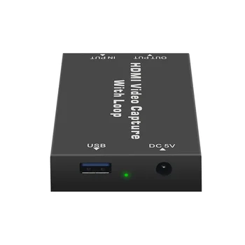 

HDMI Loop Output Metal Game Live Portable Computer Components Plug And Play Audio Grabber Video Card Home Office 4K HD