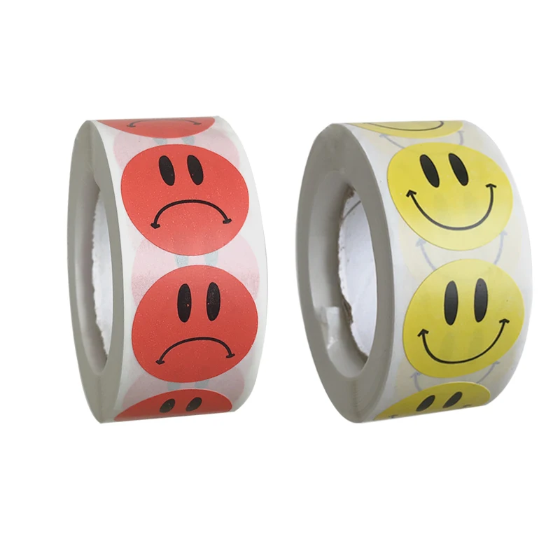 500 unids/set Smiley cara pegatina para niños juguetes recompensa sello adhesivo etiquetas de Navidad Paquete de regalo decoración pegatina sobre sellos