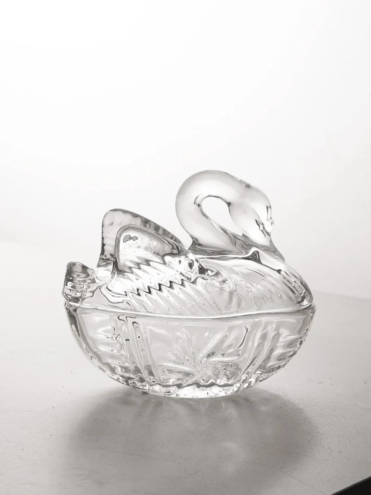 Glass Storage Jar Animal Sculpture Desktop Decoration Toothpick Holder Sugar Bowl and Salt BowlHome Decoration Desktop Ornaments 5