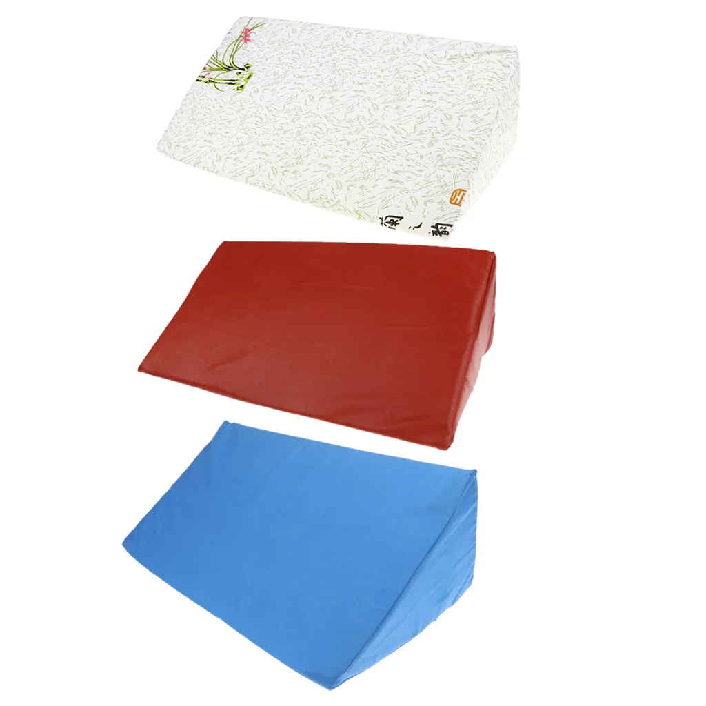 3Pcs Bed Wedges Acid Reflux Pillow Leg Elevation Pillow Back Lumbar Support Cushion with Removable Cover for Long Sleepers