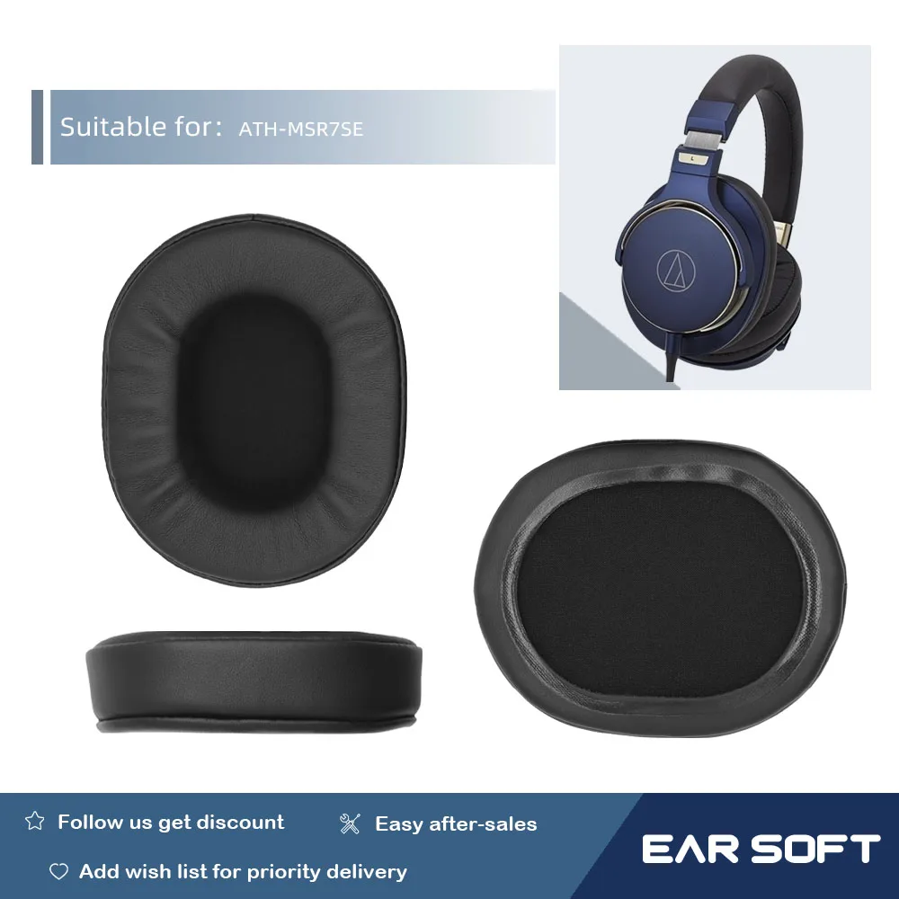 Earsoft Replacement Ear Pads Cushions for ATH-MSR7SE Headphones Earphones Earmuff Case Sleeve Accessories earsoft replacement ear pads cushions for ath ws500 headphones earphones earmuff case sleeve accessories