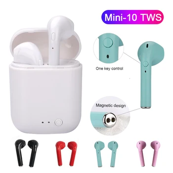

Mini-10 TWS Wireless Headphones Bluetooth 5.0 Earphones Sports Earbuds Headset With Charing Case Mic For Xiaomi Samsung Huawei