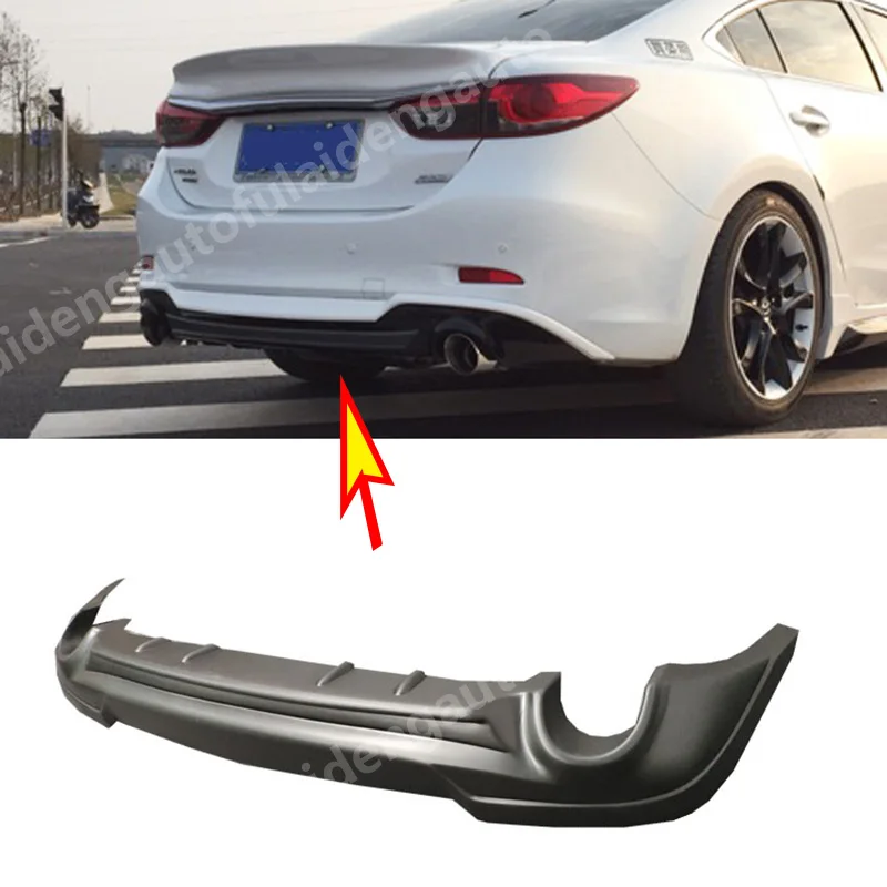 1 шт. для Mazda 6 M6 Atenza- Неокрашенный под задний бампер диффузор Накладка для губ задний сплиттер спойлер для автомобиля Стайлинг
