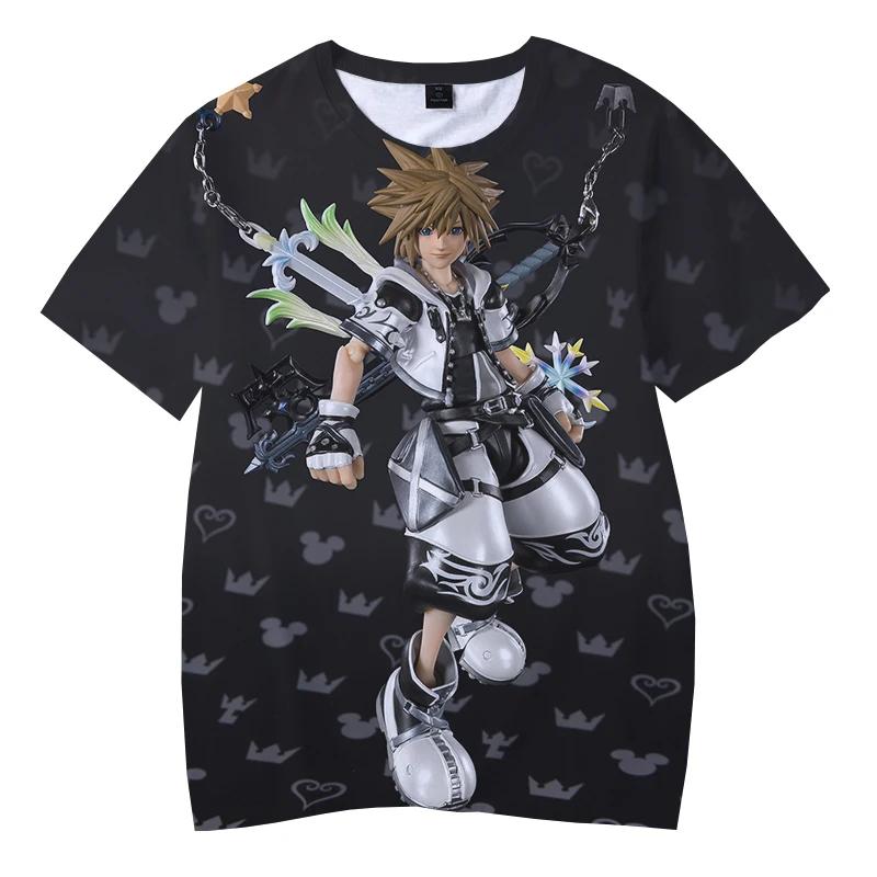 Горячая Распродажа игры Kingdom Hearts футболка 3D принт Повседневная обувь для мужчин и женщин уличная мода