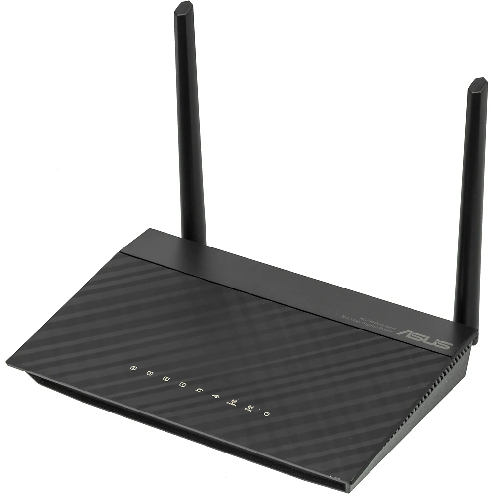 Роутер беспроводной Asus RT-AC52U AC750 10/100/1000BASE-TX/4G ready черный