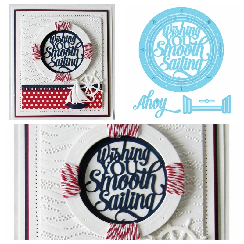 

Nice Cabin Wishing You Smooth Sailing Die Cuts For Cards Making Decoration dies scrapbooking metal cutting dies new 2019