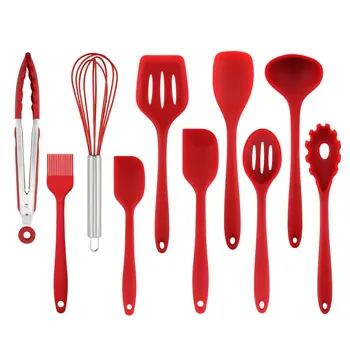

10 Pcs Heat Resistant Silicone Cookware Set Nonstick Cooking Tools Kitchen Baking Tool Kit Utensils Kitchen Accessories
