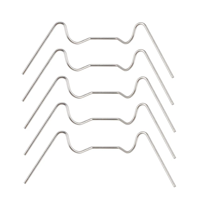 100 db Kertészeti Körmök, W+Z Alakkert Rozsdamentes Acél Az Üvegházhatású Üvegházak Klipekhez Kiegészítők Klip - Image 6