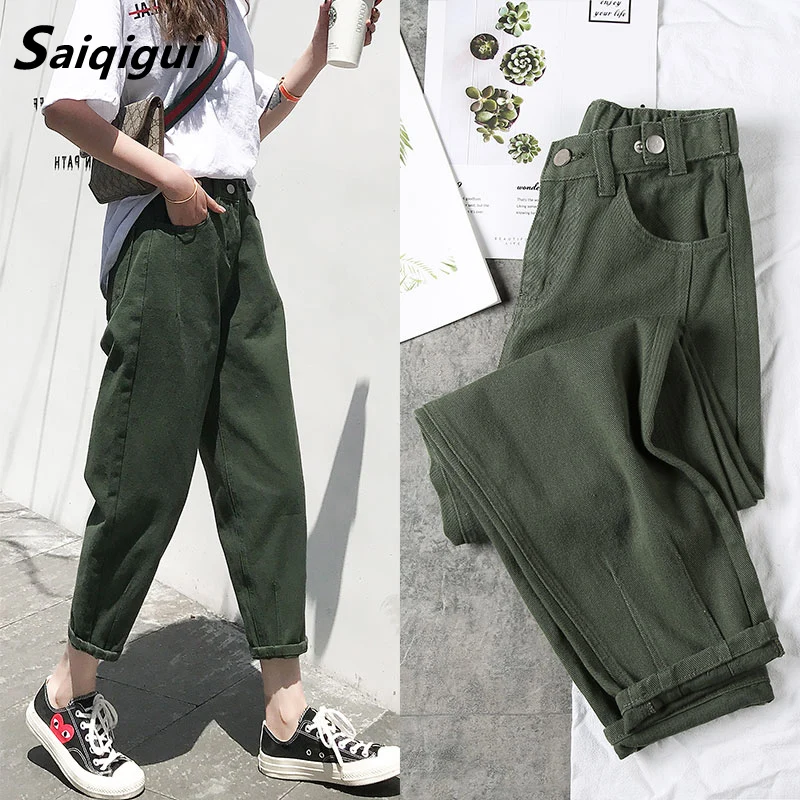 Women Jeans 2020 Spring Summer White Black Vintage boyfriend jeans for women casual Loose Harem Pants streetwear Denim Trousers Women Jeans 2020 Spring Summer White Black Vintage boyfriend jeans for women casual Loose Harem Pants streetwear Denim Trousers