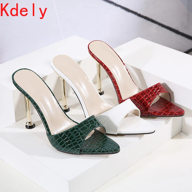 Comfort Mules Women Shoes Summer Sexy Snake Print Slippers Designer Slides  Sandals Lady Casual Gold Silver Shoes Large Size - AliExpress