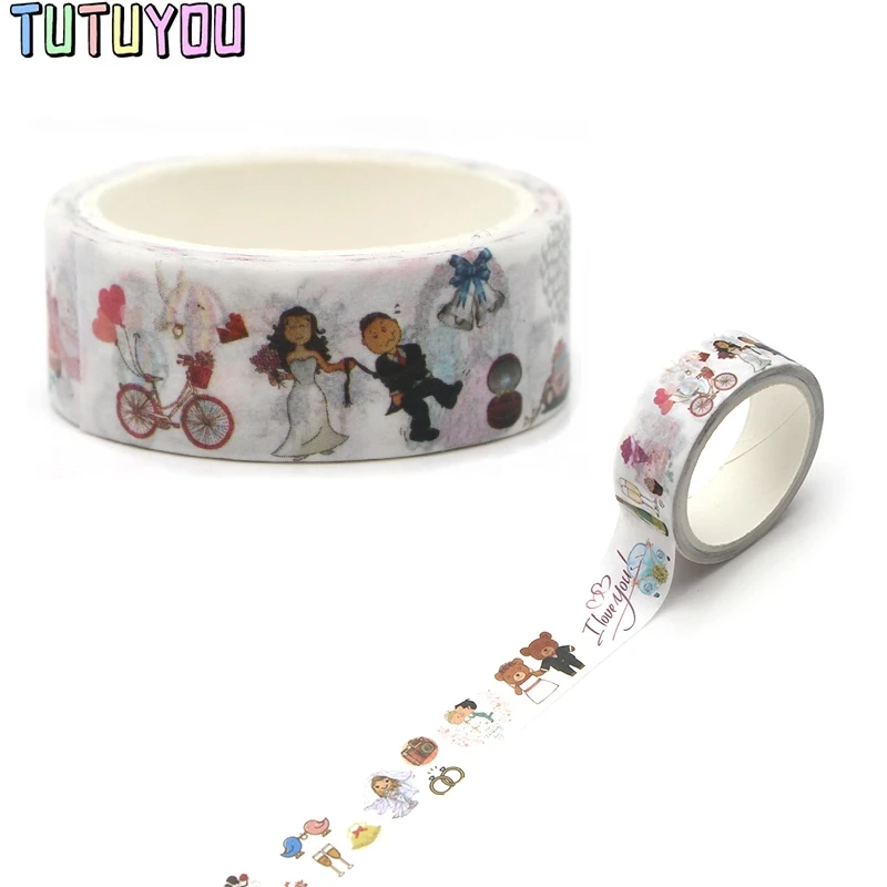 

PC276 Wedding Tapes DIY Painting paper Masking tape Decorative Adhesive Tapes Scrapbooking Stickers