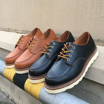 men's handmade vintage leather ankle boots