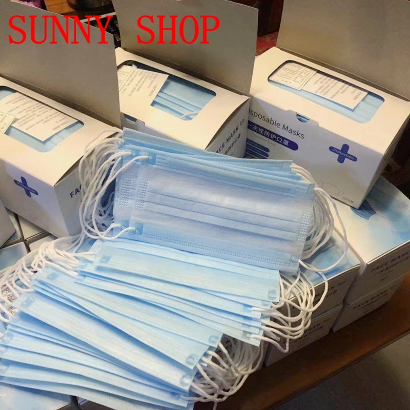 

SUNNY SHOP Breathable Face Masks Medical Disposable Flu Comfortable Face Masks For Germs Earloop Mouth Face Mask Personal Health