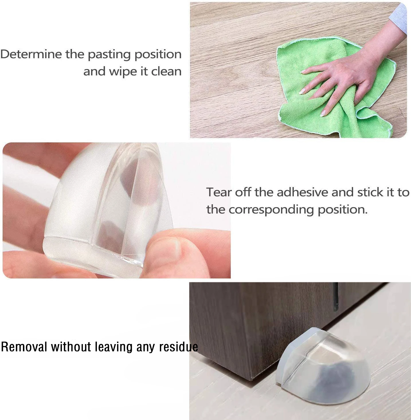 Door Stopper No Need Punch Transparent Self Adhesive Door Holder Stop For Home Protect Walls And Furniture Accessories 1 Pc door stopper silicone door stopper door stopper bumpers silicone door sticker