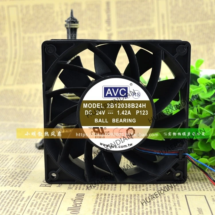 

Original NEW 2B12038B24H 12038 24V 1.42A 12CM Motor protection cooling Fan