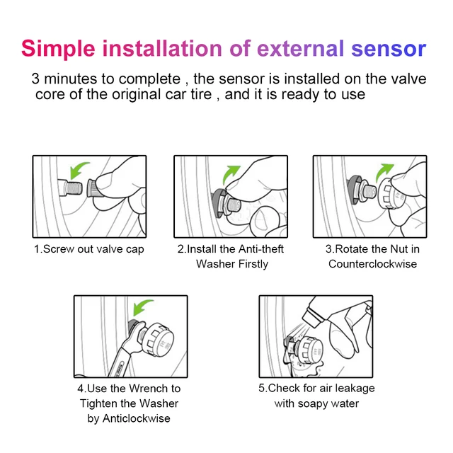 Sensore Pressione Pneumatici Moto Yoiimiya - TPMS Esterno Con Display LCD E Ricarica Magnetica - Foto 9