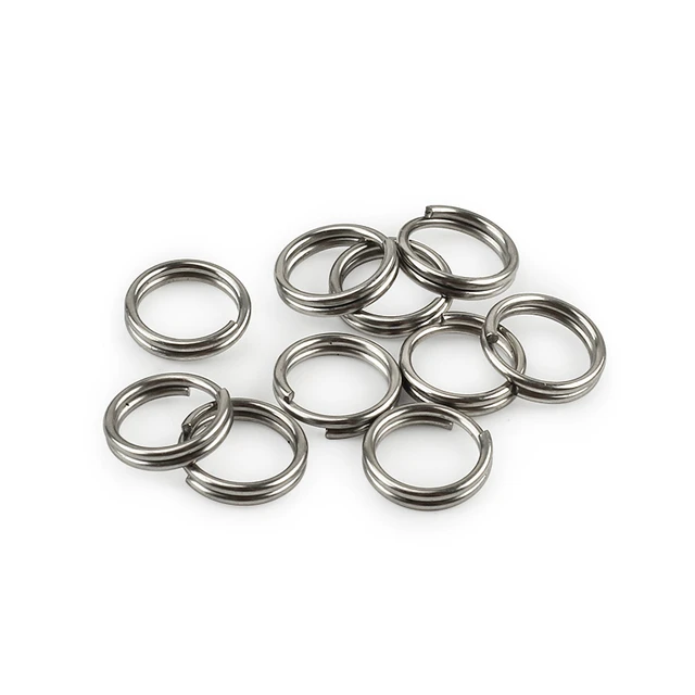 10pcs 32mm Pure Titanium Split Key Rings Keychain Split Rings keyrings