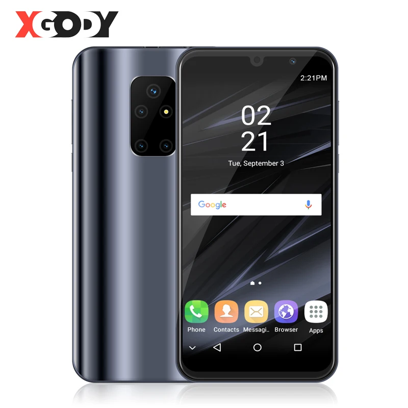 XGODY Mate 30 Mini 3G Smartphone Android 8.1 Dual Sim 5.5" 18:9 Full Screen 1GB 8GB MTK6580 Quad Core 5.0MP 2500mAh Mobile Phone 1