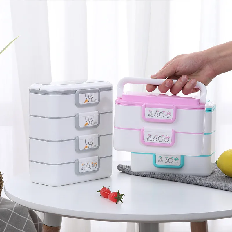 Рабочий Ланч-бокс для микроволновки нагревательный Bento Box материал не вредит здоровью многослойная коробка с теплозащитой студентов портативный контейнер для еды