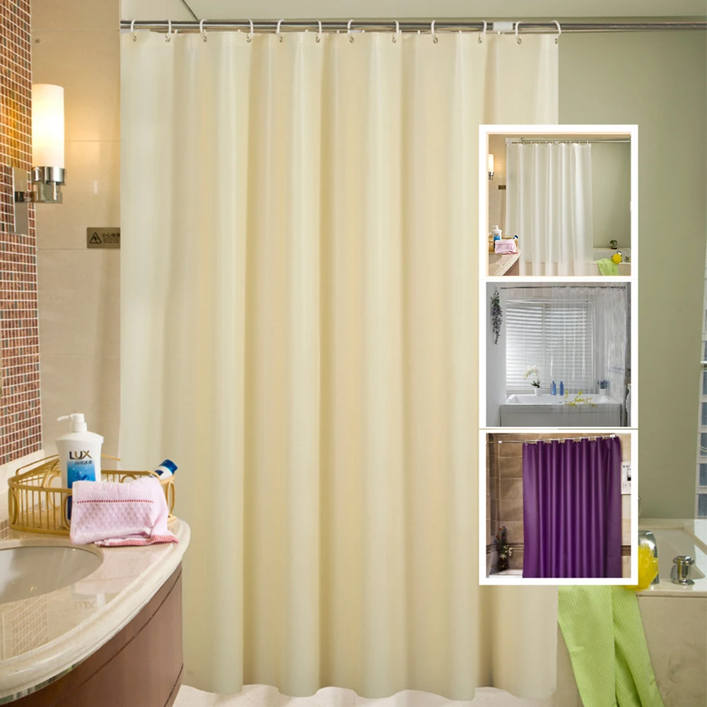 

Waterproof PEVA Bathroom Shower Curtain Bathroom Set With Transparent Purple Toilet Bathing Curtains With Hooks Eco-Friendly D30