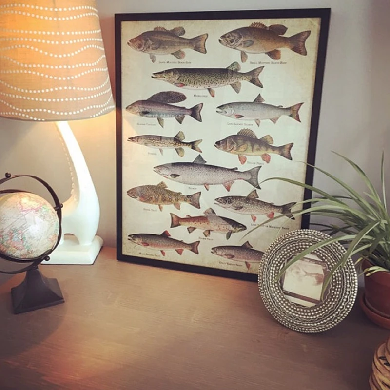 Fishing-Angling-Wall-Art-Canvas-Posters-Prints-Breeds-Of-Fish-Painting-Freshwater-Fish-Wall-Picture-for (3)