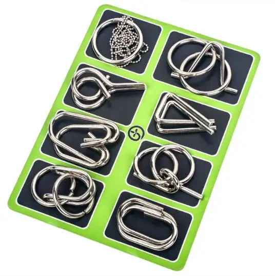 Classic IQ Metal Brain teaser Magic Baffling Puzzles Game Toys for  Children Adults Model  20