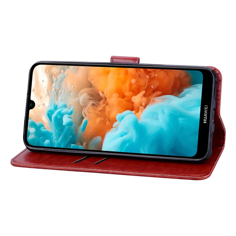 Для huawei Y6 чехол Кожаный чехол-книжка с отделениями для карт чехол для huawei Y6 Prime MRD-LX1 флип чехол для huawei Y6 pro крышка
