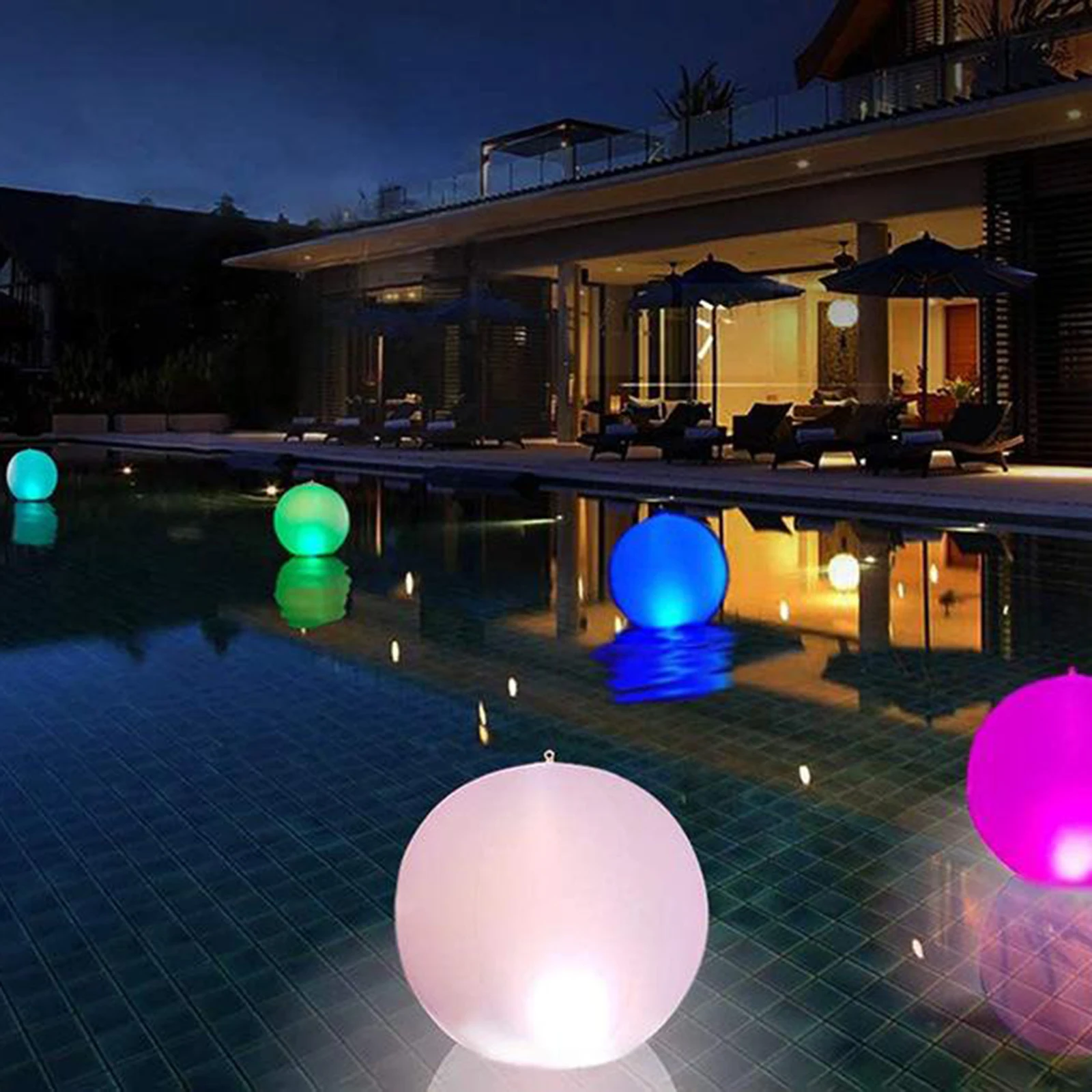 LED Light Ball Colorful IP67 Waterproof Floating Pool Lights Garden Outdoor Lamp