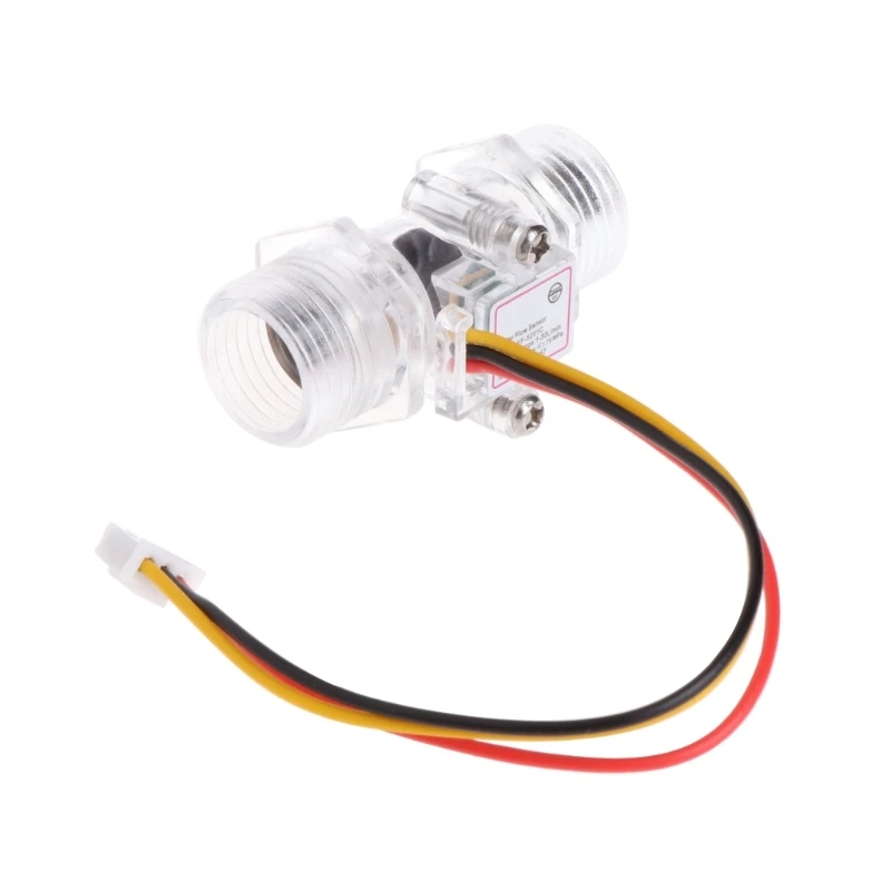 

Water Flow Sensor G1/2" Fluid Flow Meter Water Control Transparent Enclosure Turbine Flowmeter