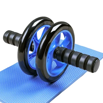 

Ab Roller with Kneeling Mat Double Wheel Abdominal Wheel Muscle Training Gym Trainer Home Exercise Workout Fitness Equipment