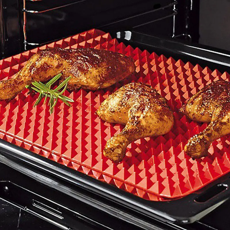 

Silicone Rectangular Oil Leaking Pad Rectangular ramid Oil Leakage Pad Microwave Oven Baking Pad Baking Accessories