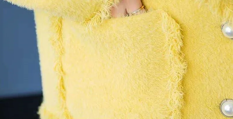 Новинка, женское кашемировое пальто с имитацией норки, Осень-зима, корейский Свободный мягкий желтый свитер, Женский вязаный кардиган, толстое пальто, AA5057