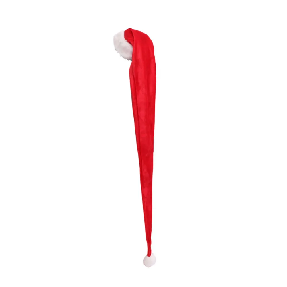 Рождественские шапки унисекс Beanie 1,5 M длинная шапка Санта-Клауса шапочка с помпоном плюшевые толстые теплые вечерние шапки כвечерние шшшапка бини czapka zimowa# E - Цвет: Красный