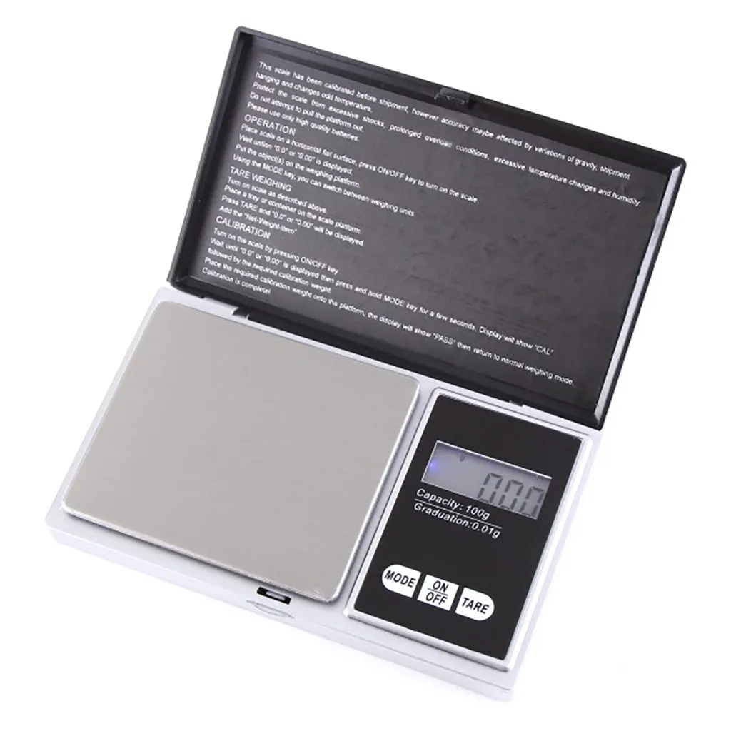 0.01g High Precision Electronic Scale Digital Scales Auto calibration Stainless steel Portable Kitchen Scale Jewelry Weighing