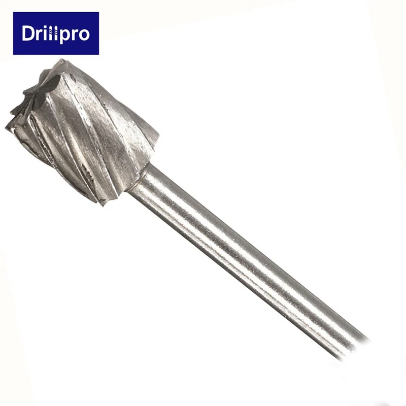 Drillpro, 10 шт., 3,175 мм, HSS Фрезерные фрезы для Dremel и роторной гравировки, аксессуары для станков